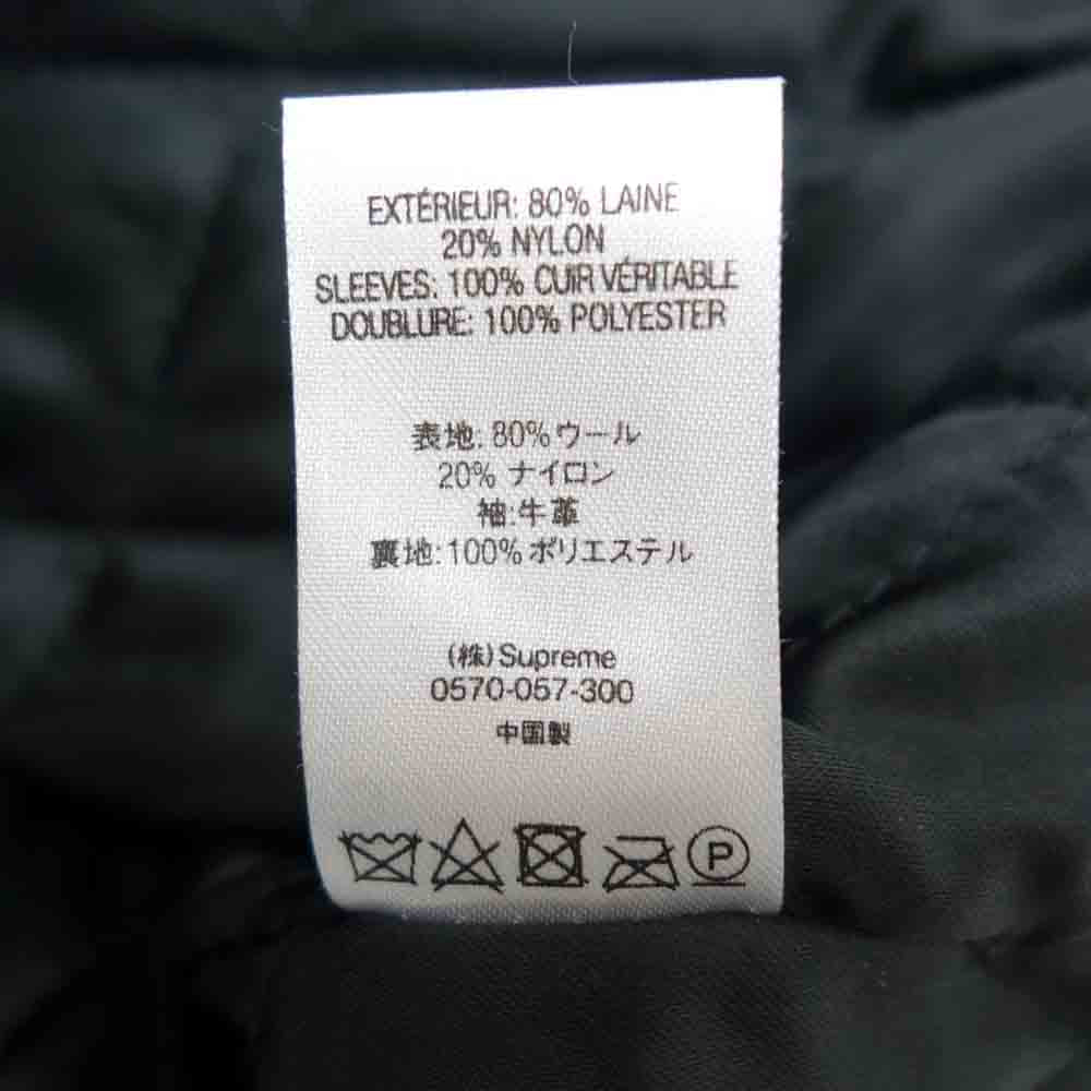 Supreme シュプリーム 18AW Motion Logo Varsity Jacket モーション ロゴ バーシティ スタジアム ジャケット スタジャン ブラック系 L【美品】【中古】