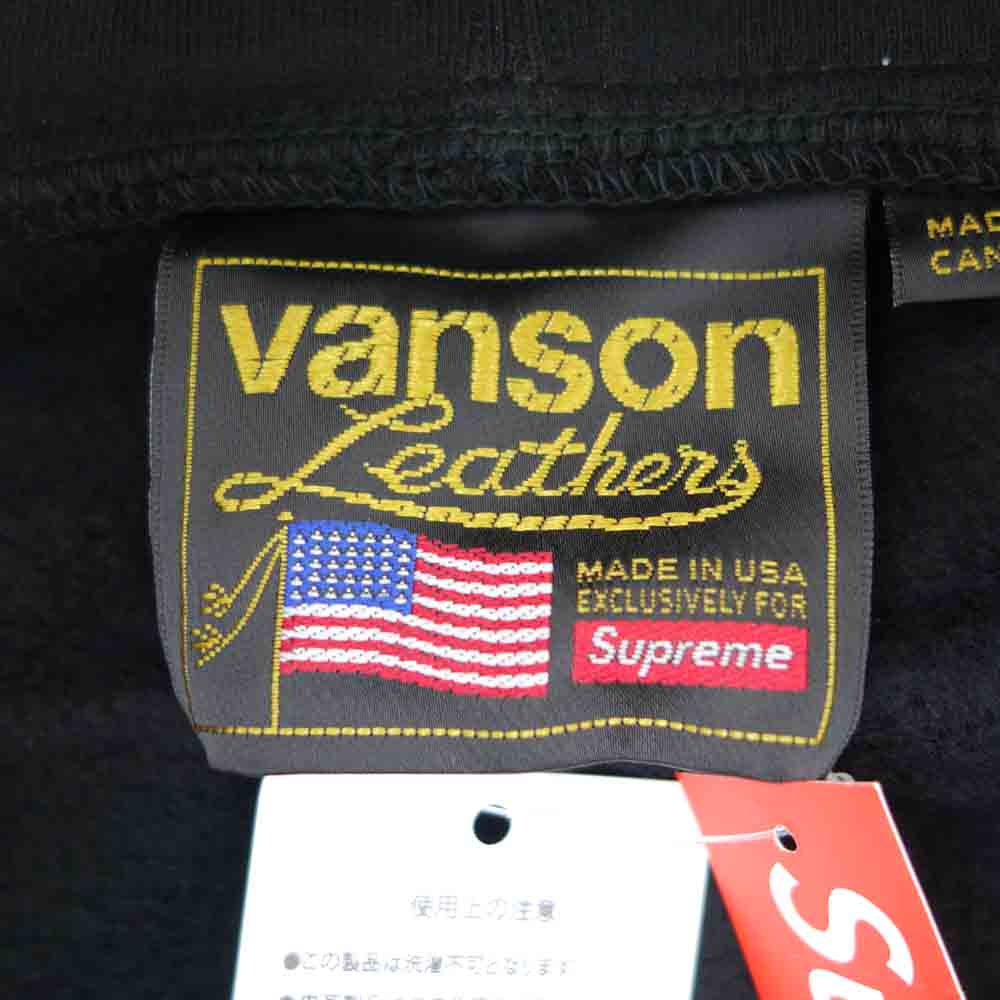 Supreme シュプリーム 21SS × Vanson バンソン Leathers Spider Web Zip Up Hooded Sweatshirt レザー スパイダー ジップ パーカー ブラック系 ホワイト系 S【新古品】【未使用】【中古】