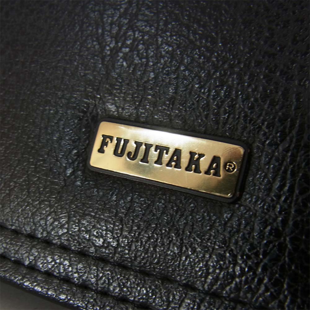 フジタカ レザー クラッチバッグ ブラック系【中古】
