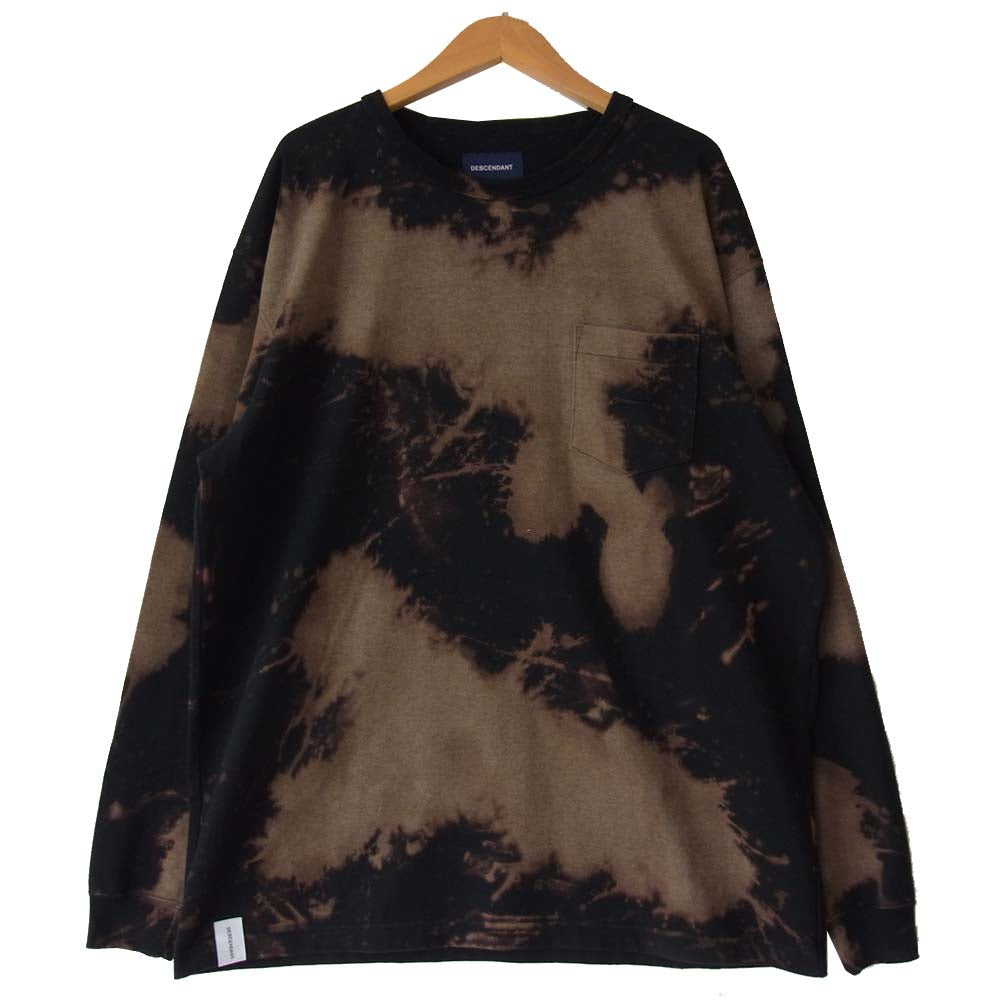 DESCENDANT ディセンダント TIE DYE L/S タイダイ ロングスリーブ Tシャツ ブラック系 3【中古】