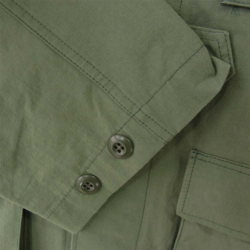 WTAPS ダブルタップス 19AW WVDT-SHM01 RIPSTOP SHIRT L/S NYCO リップストップ ミリタリーシャツ ジャケット カーキ系 2【美品】【中古】