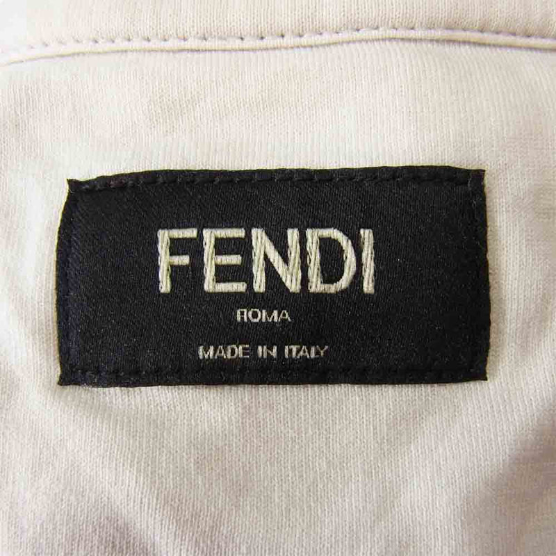 FENDI フェンディ FY0947-A65L 国内正規品 バッグバグズ モンスター ジップポケット Tシャツ ホワイト系 M【中古】