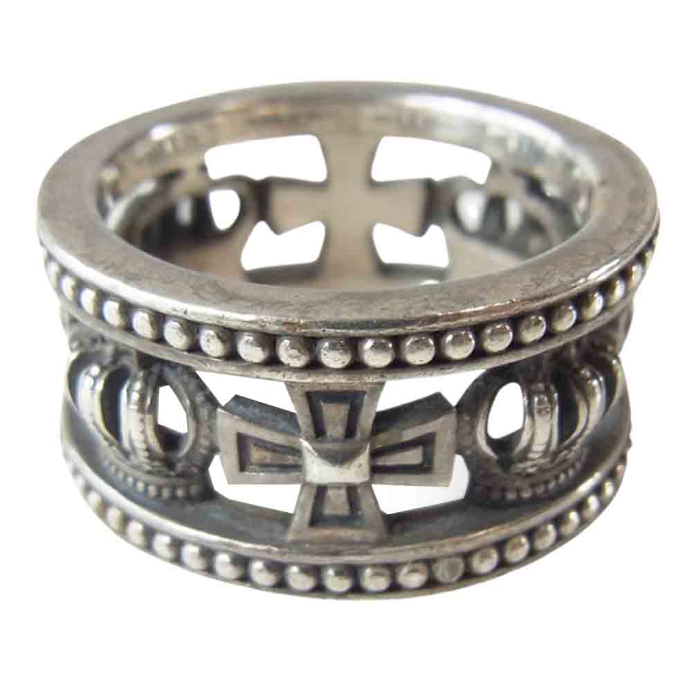 Justin Davis ジャスティンデイビス SRJ210 MEDIEVAL WEDDING BAND メディバル ウエディング バンド リング シルバー系 18号程度【中古】