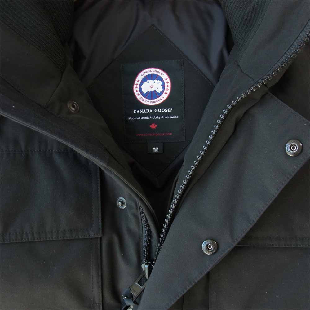CANADA GOOSE カナダグース 4550M 国内正規品 MAITLAND PARKA メイトランド フード付ダウンジャケット ブラック系 M【中古】