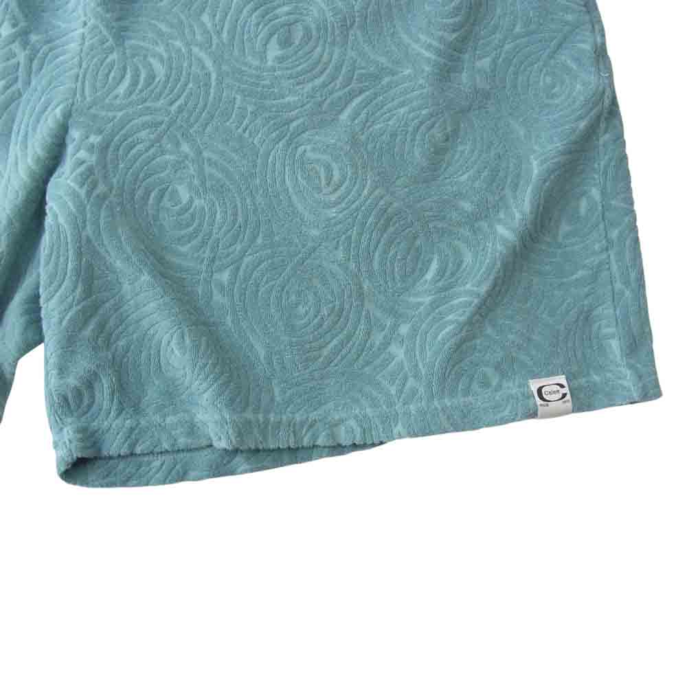 CALEE キャリー 21SS CL-21SS056 Spiral pattern pile jacquard short pants グリーン系 XL【美品】【中古】