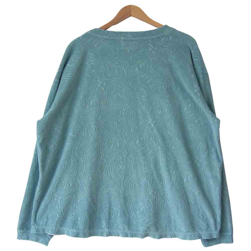 CALEE キャリー 21SS CL-21SS043 Spiral pattern pile jacquard cardigan グリーン系 XL【美品】【中古】