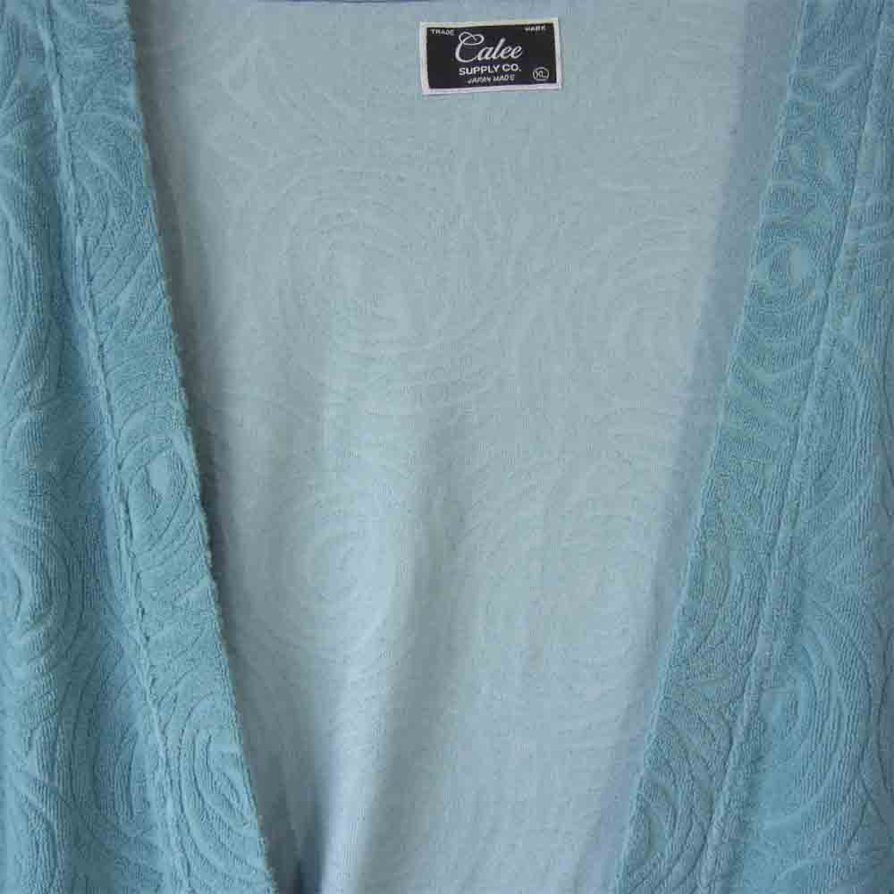 CALEE キャリー 21SS CL-21SS043 Spiral pattern pile jacquard cardigan グリーン系 XL【美品】【中古】