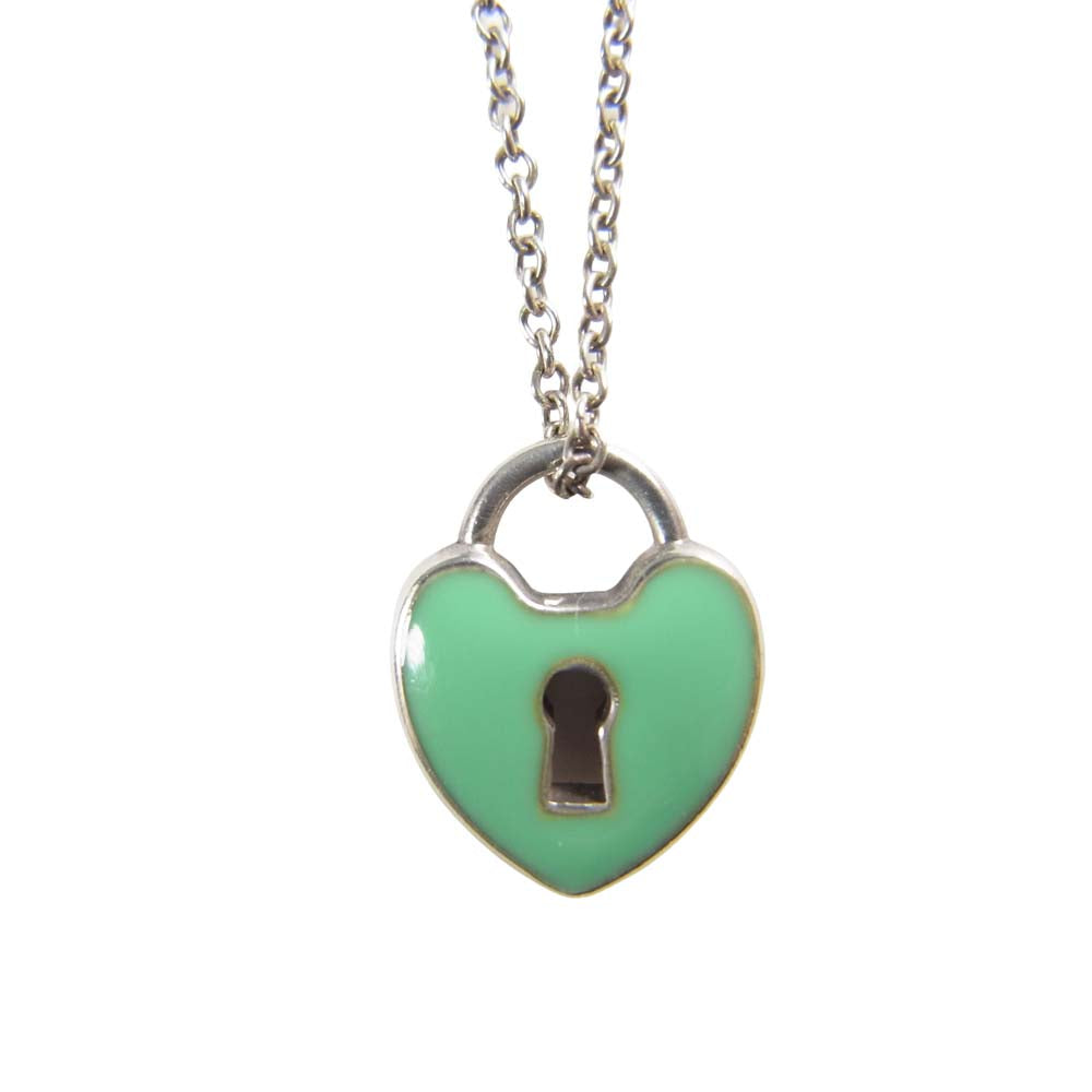 TIFFANY&Co. ティファニー ハートロック ネックレス ペンダント ライトブルー系【中古】