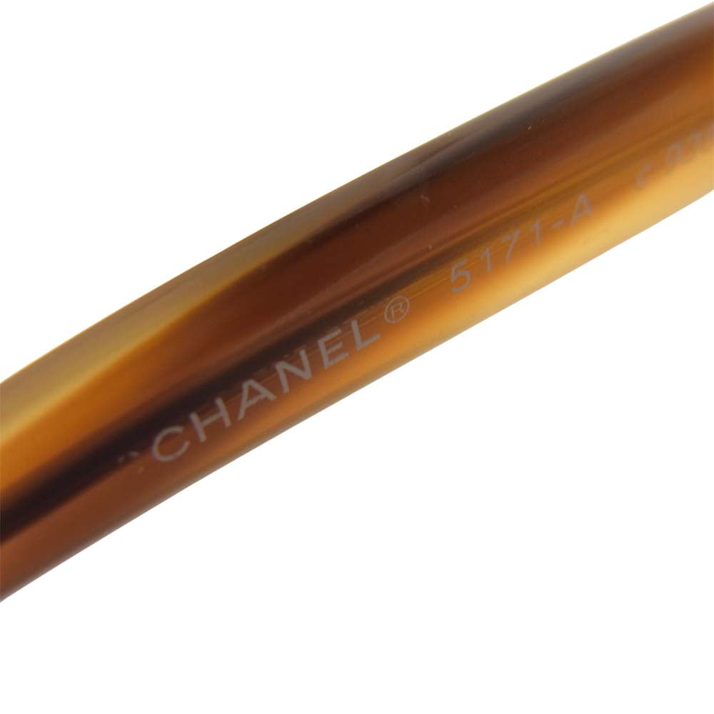 CHANEL シャネル 5171-A サイドリボン ココマーク サングラス ブラウン系【中古】