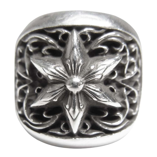CHROME HEARTS クロムハーツ（原本無） CLASSIC OVAL STAR クラシック オーバル スター リング シルバー系 17号程度【中古】