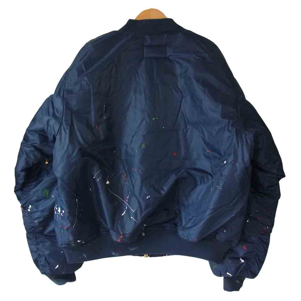 CUT RATE カットレイト 20AW CR-20AW078 LOGO WAPPEN MA-1 NAVY ボンバー ジャケット ネイビー系 XL【中古】