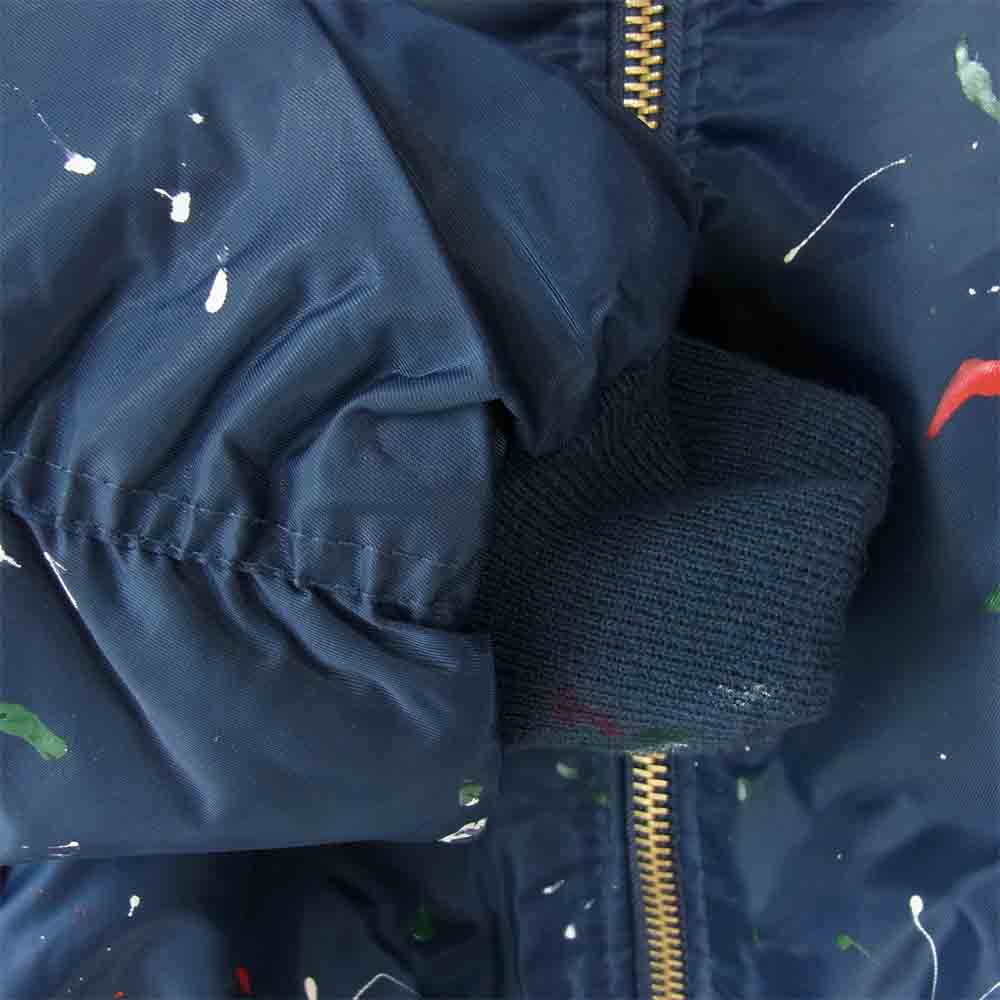 CUT RATE カットレイト 20AW CR-20AW078 LOGO WAPPEN MA-1 NAVY ボンバー ジャケット ネイビー系 XL【中古】