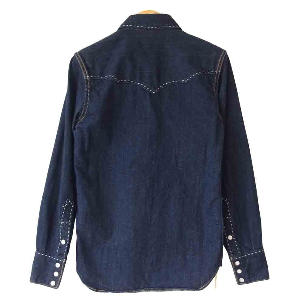 THE FLAT HEAD ザフラットヘッド 7007 LOT 7007 12oz デニム ウエスタン シャツ インディゴブルー系 34【中古】