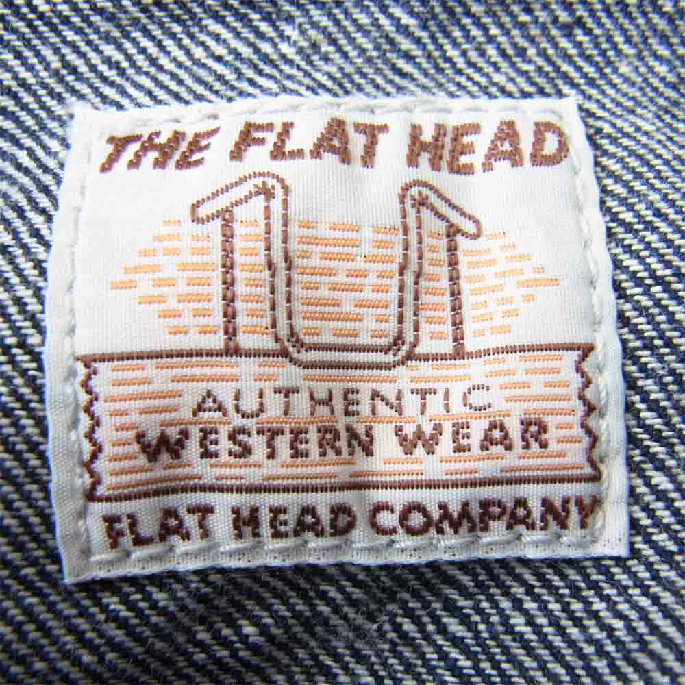 THE FLAT HEAD ザフラットヘッド 7007 LOT 7007 12oz デニム ウエスタン シャツ インディゴブルー系 34【中古】