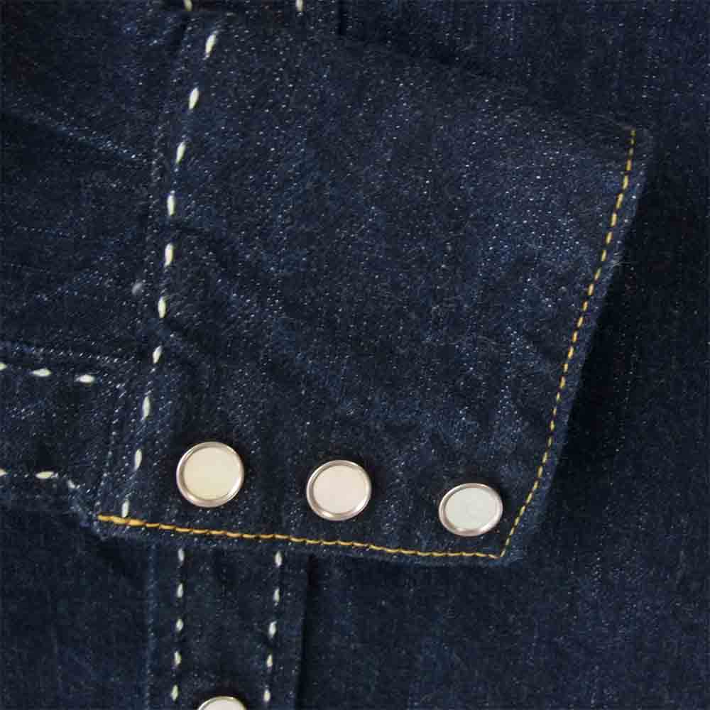 THE FLAT HEAD ザフラットヘッド 7007 LOT 7007 12oz デニム ウエスタン シャツ インディゴブルー系 34【中古】