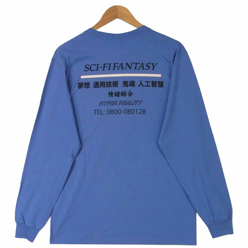 サイエンスファンタジー Industrial L/S Tee プリント 長袖 Tシャツ ブルー系 M【中古】