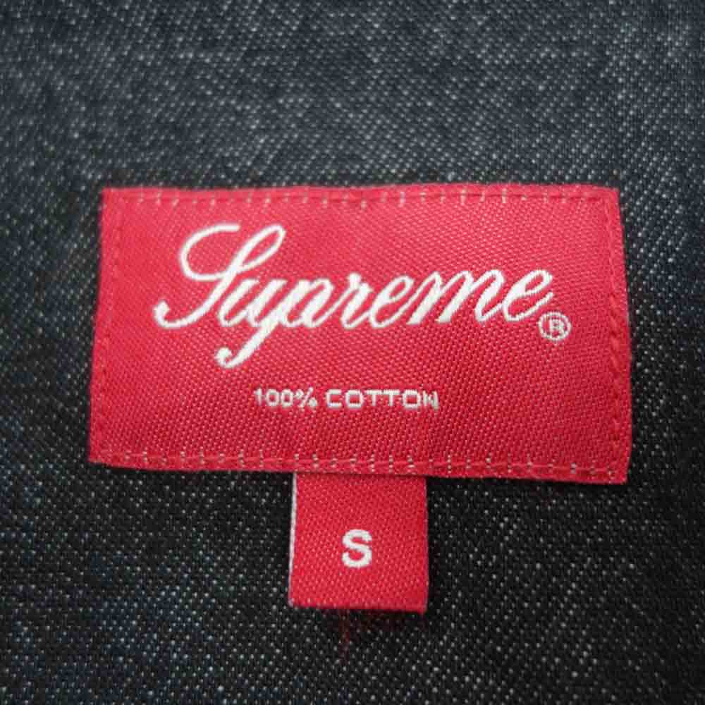 Supreme シュプリーム 21SS Embossed Denim S/S Shirt エンボス加工 デニム ブラック系 S【新古品】【未使用】【中古】