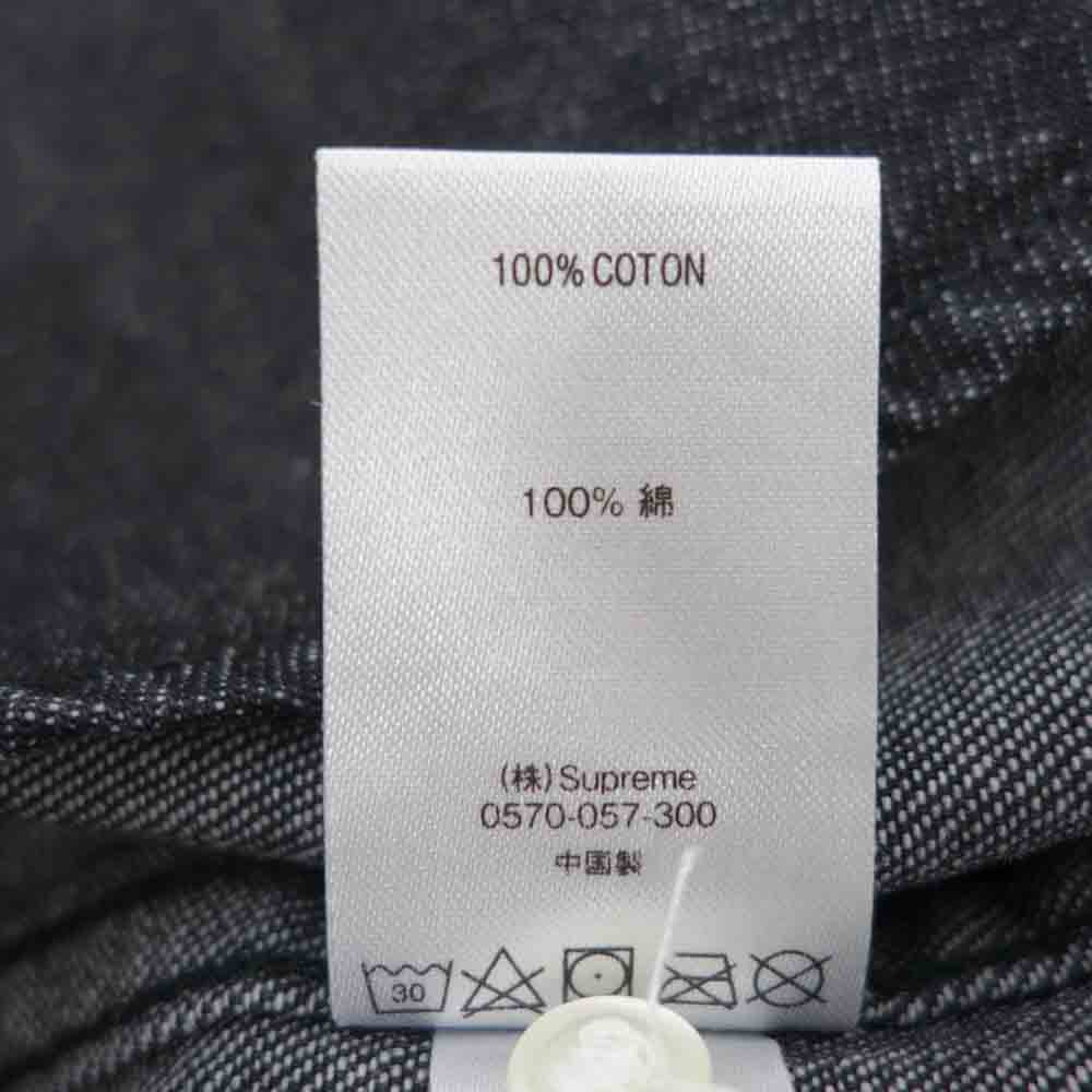 Supreme シュプリーム 21SS Embossed Denim S/S Shirt エンボス加工 デニム ブラック系 S【新古品】【未使用】【中古】