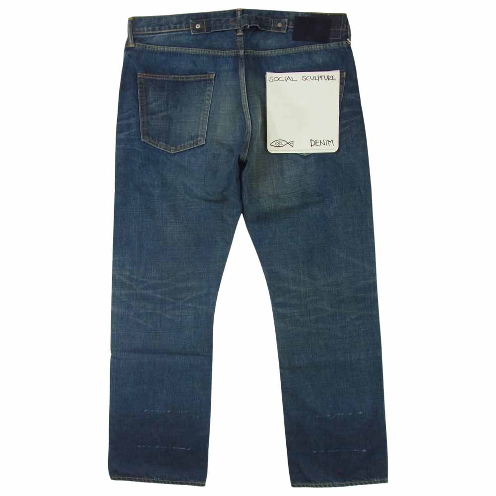 VISVIM ビズビム 20AW 120205005020 SOCIAL SCULPTURE 16 DAMAGED-25 スリム ストレート ダメージ加工 デニムパンツ インディゴブルー系 W38 L30【新古品】【未使用】【中古】