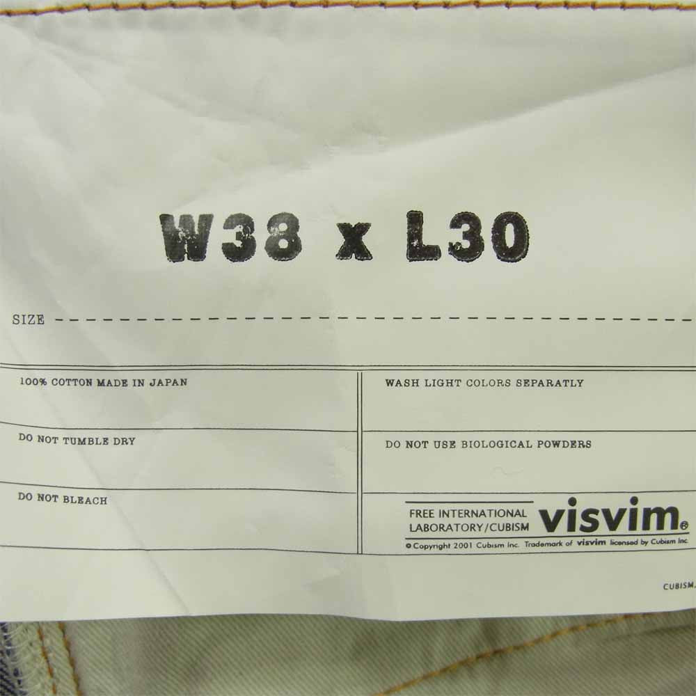 VISVIM ビズビム 20AW 120205005020 SOCIAL SCULPTURE 16 DAMAGED-25 スリム ストレート ダメージ加工 デニムパンツ インディゴブルー系 W38 L30【新古品】【未使用】【中古】