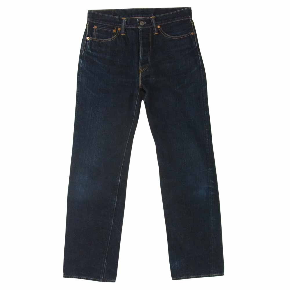 THE FLAT HEAD ザフラットヘッド 3005 14.5oz ストレート デニム パンツ インディゴブルー系 W31 L36【中古】
