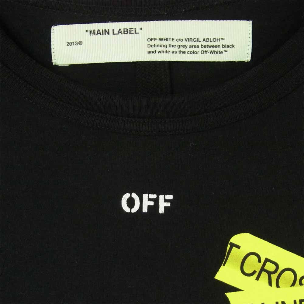 OFF-WHITE オフホワイト 18SS OMAA002S18185006 FIRETAPE S/S TEE 半袖 Tシャツ ブラック系 M【中古】