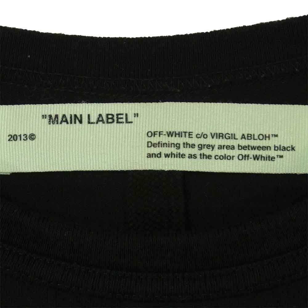 OFF-WHITE オフホワイト 18SS OMAA002S18185006 FIRETAPE S/S TEE 半袖 Tシャツ ブラック系 M【中古】