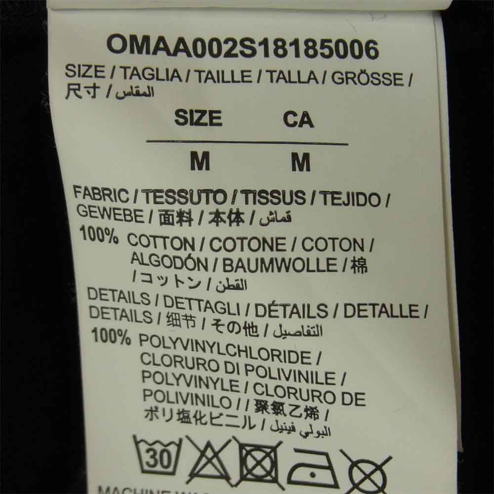 OFF-WHITE オフホワイト 18SS OMAA002S18185006 FIRETAPE S/S TEE 半袖 Tシャツ ブラック系 M【中古】