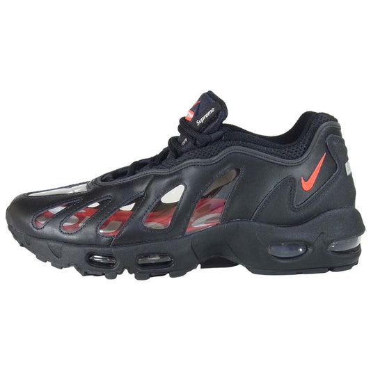 Supreme シュプリーム 21SS CV7652-002 × ナイキ NIKE AIR MAX 96 エアマックス 96 スニーカー ブラック系 US9.5【新古品】【未使用】【中古】