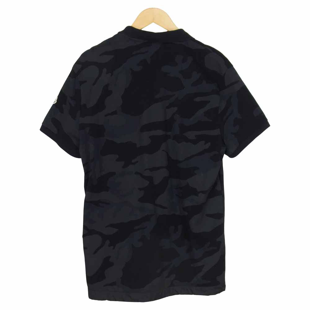 MONCLER モンクレール C10918300200 84966 国内正規品 MAGLIA POLO MANICA CORTA マリア ポロシャツ ブラック系 L【美品】【中古】