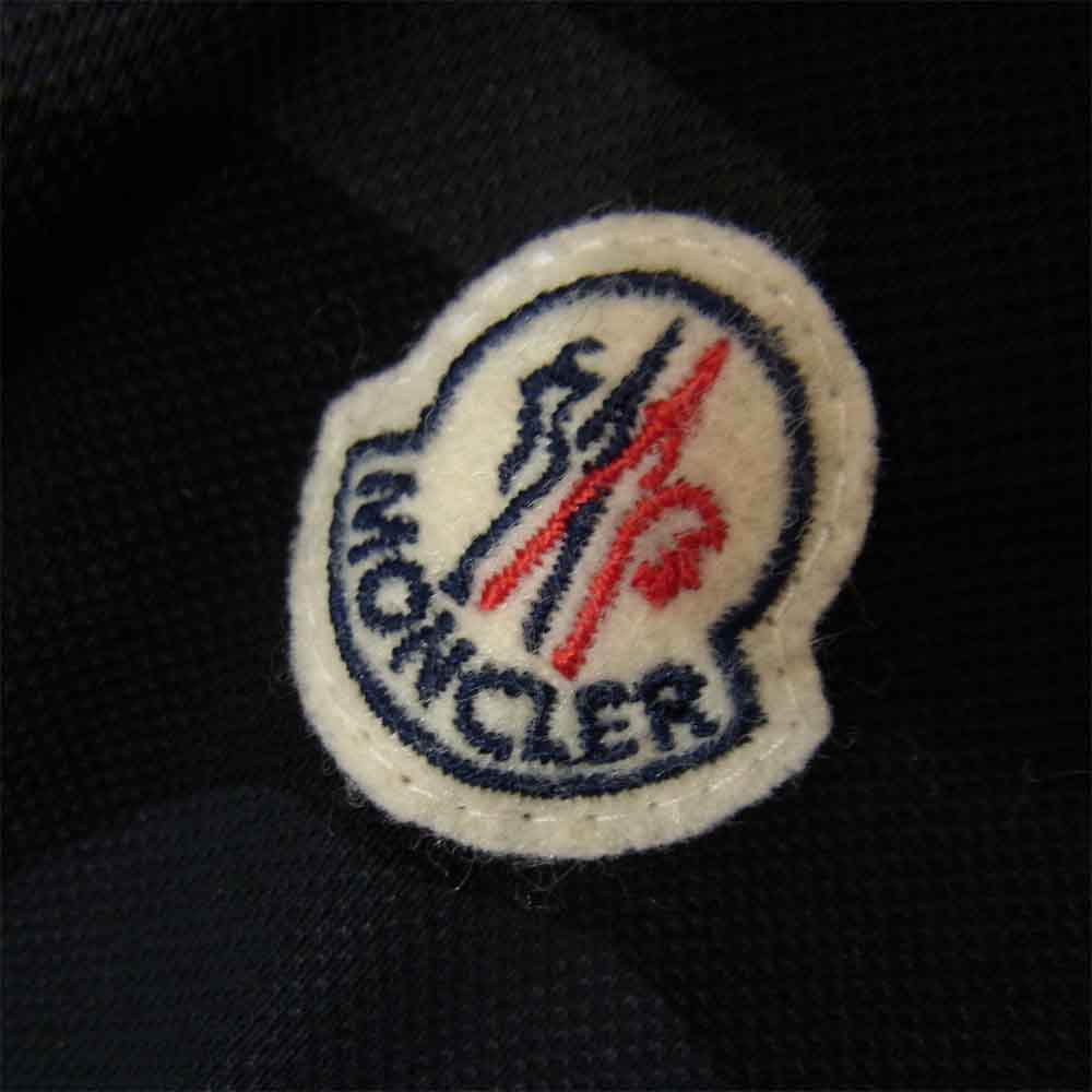 MONCLER モンクレール C10918300200 84966 国内正規品 MAGLIA POLO MANICA CORTA マリア ポロシャツ ブラック系 L【美品】【中古】