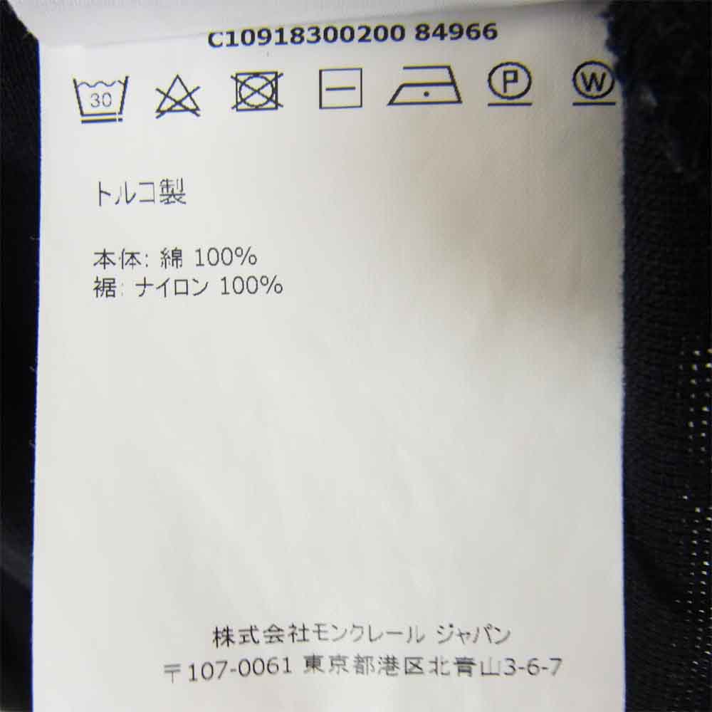 MONCLER モンクレール C10918300200 84966 国内正規品 MAGLIA POLO MANICA CORTA マリア ポロシャツ ブラック系 L【美品】【中古】
