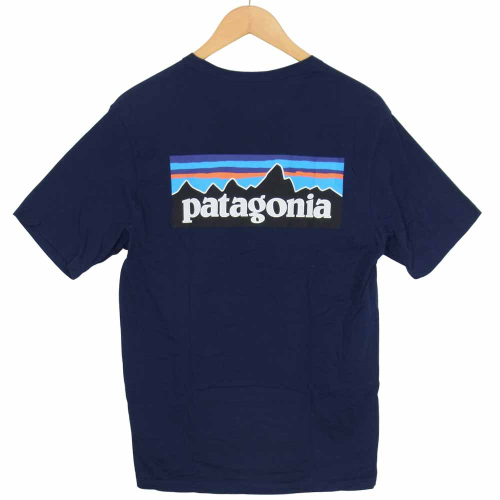 patagonia パタゴニア SP20 38535 P-6 Logo Organic T-Shirt ロゴ オーガニック ネイビー系 S【中古】