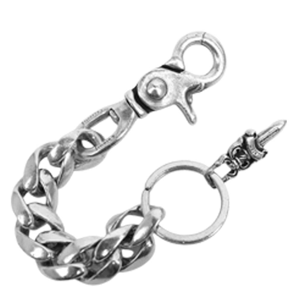 CHROME HEARTS クロムハーツ（原本無） 海外インボイス原本付属 クラシック リンク ロング キーチェーン 8リンク シルバー系【中古】