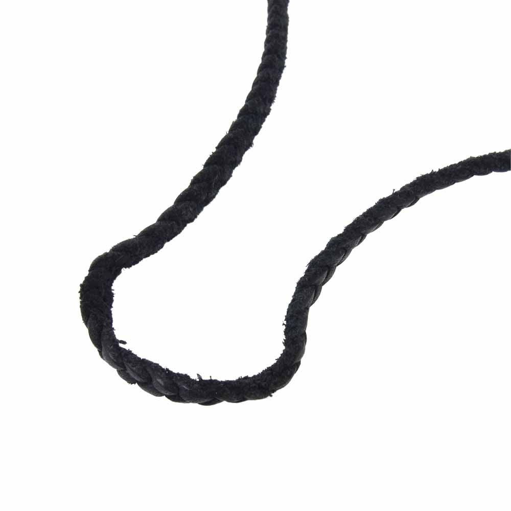 CHROME HEARTS クロムハーツ（原本無） TINY LEATHER BRAID タイニーレザーブレード スクロール ボロチップ ブラック系【中古】