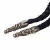 CHROME HEARTS クロムハーツ（原本無） TINY LEATHER BRAID タイニーレザーブレード スクロール ボロチップ ブラック系【中古】