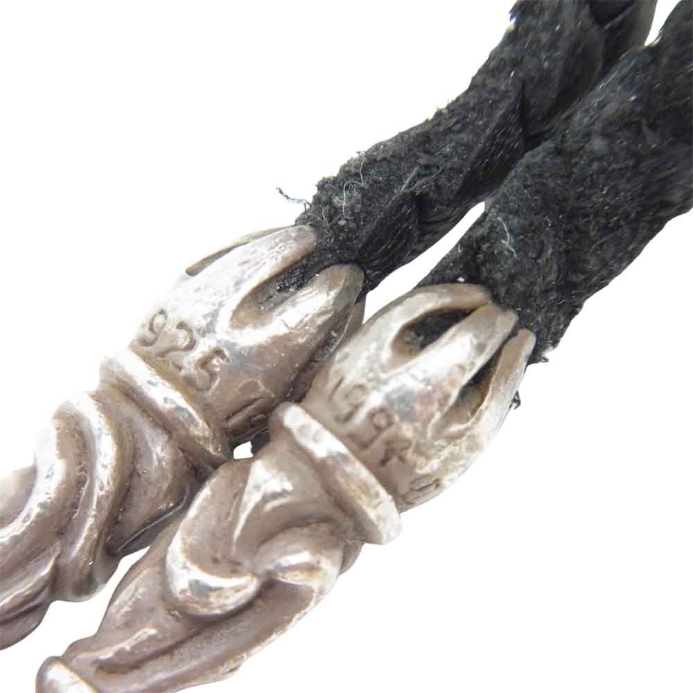 CHROME HEARTS クロムハーツ（原本無） TINY LEATHER BRAID タイニーレザーブレード スクロール ボロチップ ブラック系【中古】