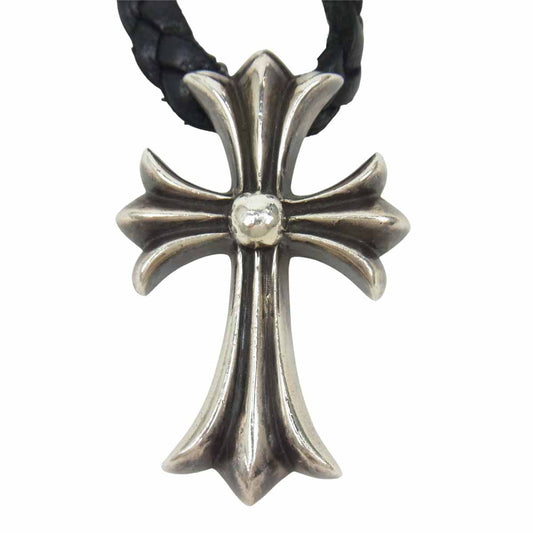 CHROME HEARTS クロムハーツ（原本有） CH CRS SML BC スモール クロス レザーブレード ボロチップ ネックレス シルバー系【中古】