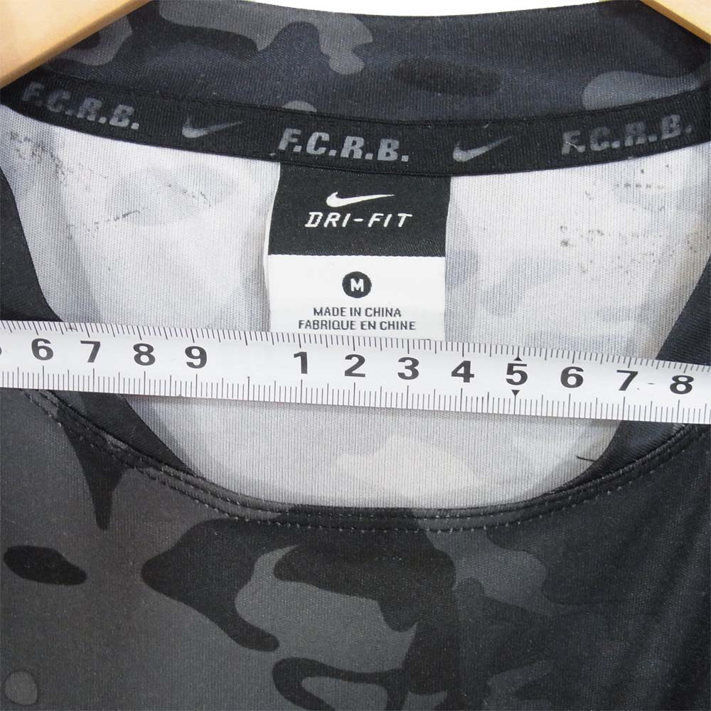 F.C.R.B. エフシーアールビー 15SS DRI-FIT FLASH TOP カモ柄 ゲーム シャツ プリント 黒灰系 M【中古】