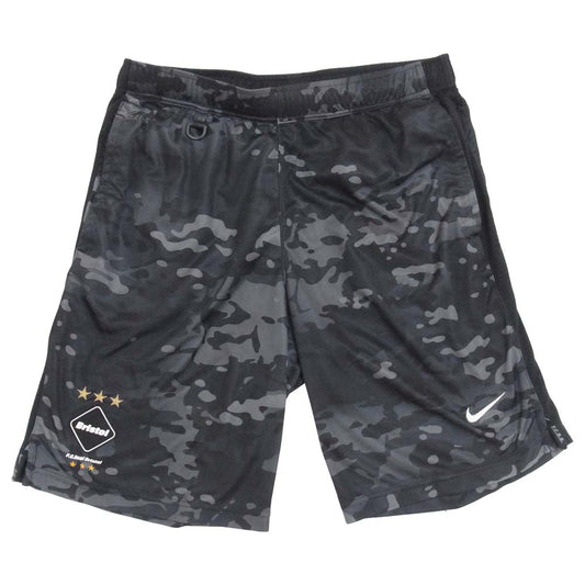 F.C.R.B. エフシーアールビー 15SS DRI-FIT FLASH SHORTS カモ柄 ゲーム ショーツ 黒灰系 M【中古】
