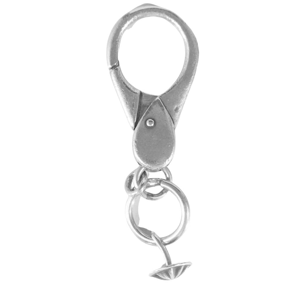 WINGROCK ウィングロック 金メタル付 キーリング キーホルダー キー リング 金メタル シルバー系【中古】