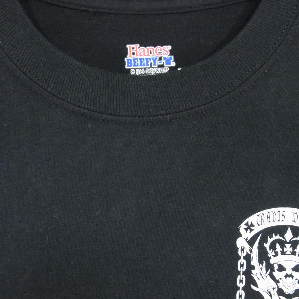 TRAVIS WALKER トラヴィスワーカー プリント 半袖 Hanes ボディ Tシャツ スカル ブラック系 S【中古】