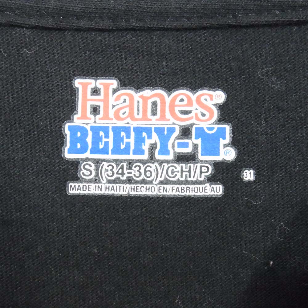 TRAVIS WALKER トラヴィスワーカー HANES BEEFY ボディ プリント 半袖 Tシャツ ブラック系 S【中古】