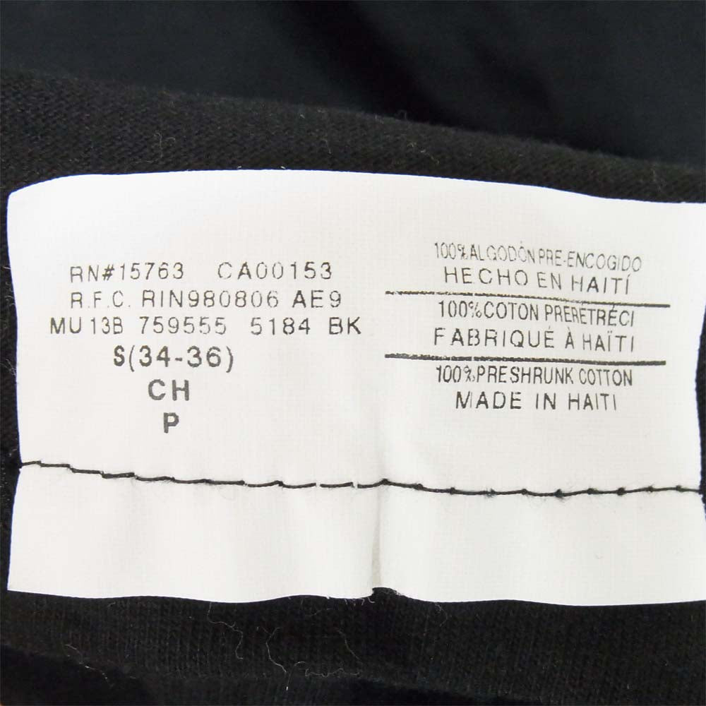 TRAVIS WALKER トラヴィスワーカー HANES BEEFY ボディ プリント 半袖 Tシャツ ブラック系 S【中古】