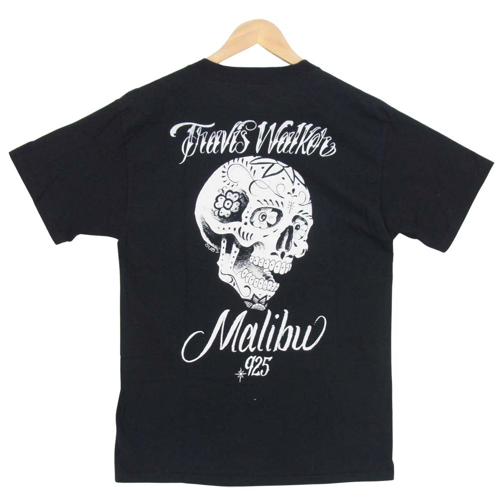 TRAVIS WALKER トラヴィスワーカー HANES BEEFY ボディ プリント 半袖 Tシャツ ダークネイビー系 M【中古】