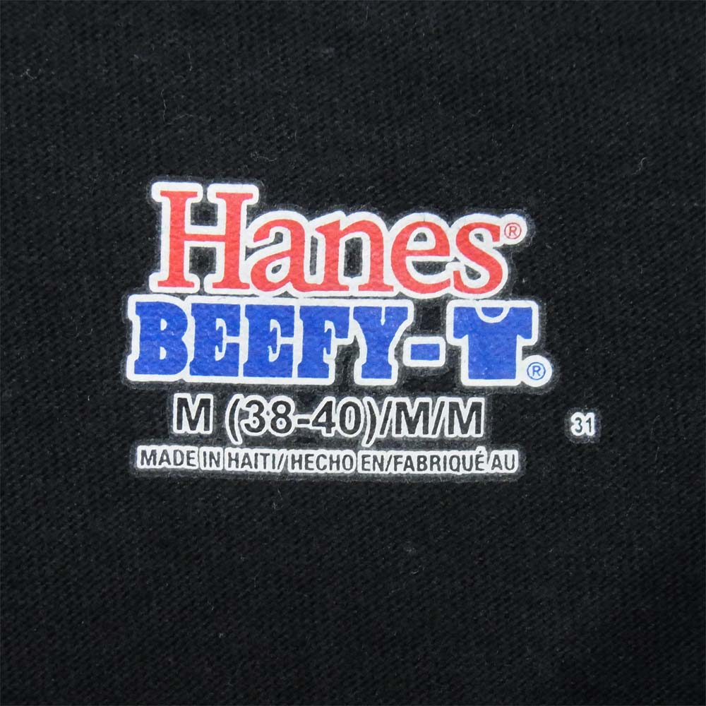 TRAVIS WALKER トラヴィスワーカー HANES BEEFY ボディ プリント 半袖 Tシャツ ダークネイビー系 M【中古】