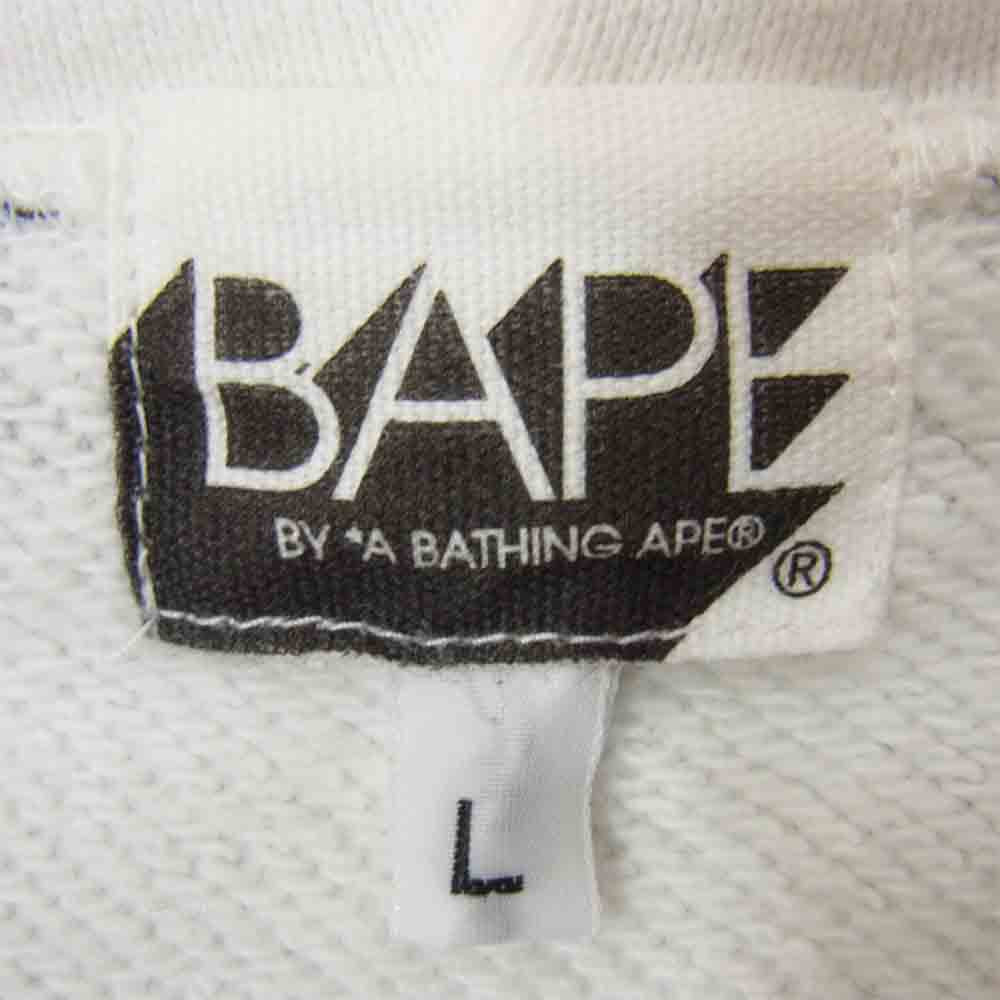 A BATHING APE アベイシングエイプ DCコミック ジップパーカー ホワイト系 L【美品】【中古】