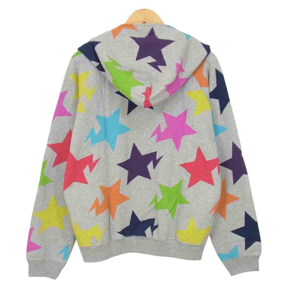 A BATHING APE アベイシングエイプ Multi Color STAR PARKA マルチカラー スターパーカー グレー系 M【美品】【中古】