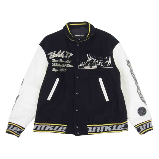 A BATHING APE アベイシングエイプ × FUTURA フューチュラ ×UNKLE アンクル コラボ スタジャン  ブラック系 オフホワイト系 L【中古】