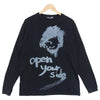 Yohji Yamamoto ヨウジヤマモト GD-T42-058 GroundY グランドワイ open your side L/S TEE ロンT ブラック系 3【中古】